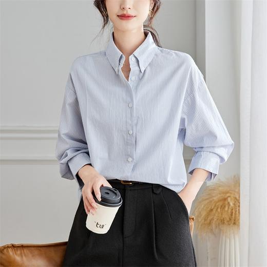 馥迦通勤极简马甲条纹衬衫 商品图8