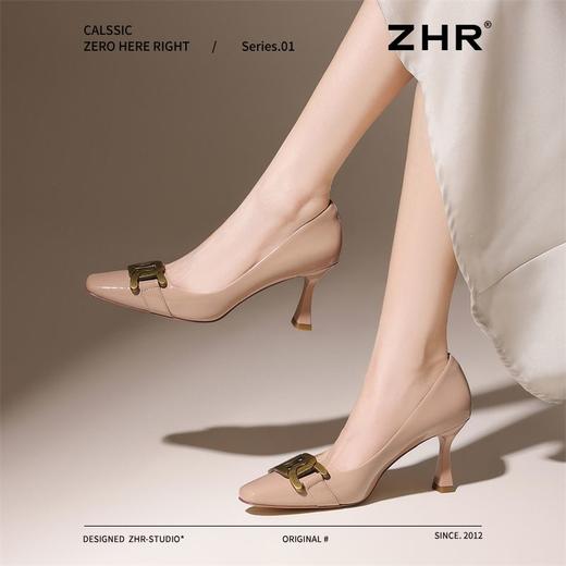 ZHR则则精致高跟鞋细跟通勤鞋高级尖头浅口单鞋性感气质女鞋耐磨 商品图7