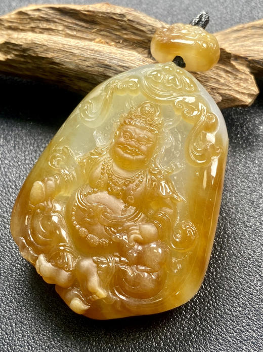 【FC0133】翡翠黄翡黄财神牌挂件 厚庄大气  色泽娇艳 雕工精美  霸气十足 招财纳福 商品图2