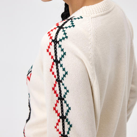 手工哈尼绣羊绒套衫  SJF97W239N 商品图8