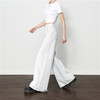 西遇宽松水洗牛仔裤女新款通勤高腰慵懒风白色阔腿裤D0050425 商品缩略图3