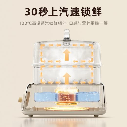 BRUNO不锈钢电蒸锅BXM701蒸煮炖多功能一体锅早餐机家用多层大容量蒸箱 商品图4