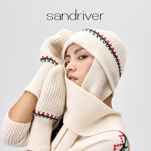 手工哈尼绣羊绒帽  SJF97P613N 商品图1