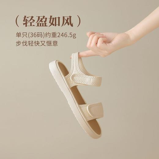 ZHR平底凉鞋女2025新款夏季外穿配裙子魔术贴轻便舒适软底凉拖女 商品图5