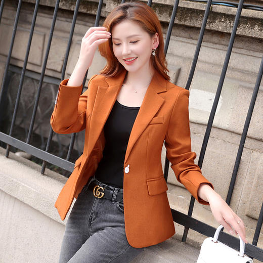 奢姿女装2025秋季经典一粒扣职场通勤西装气质修身显瘦职场首选250062261 商品图2