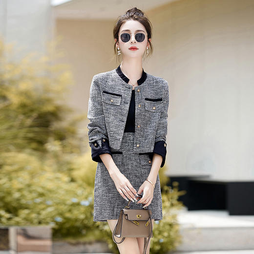 HR CPYY9913时尚小香风套装气质两件套裙 商品图2