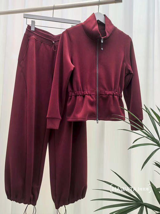 哈瓦塔两穿砂洗高腰显高显瘦休闲套装 H350153 商品图10