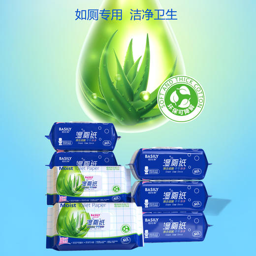 【超值5包装】佰仕利 湿厕纸 如厕专用 洁净卫生 80片/包 商品图2