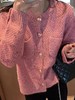 【孤品捡漏】（样衣）G86粉色花纱针织开衫毛衫-喜出 商品缩略图2