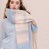 【臻暖围巾】三彩2025新款清新渐变条纹流苏拉毛保暖氛围感女 商品缩略图2