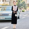新中式连衣裙气质马甲，黑色内搭打底丝绒套装裙HR-EBDU952 商品缩略图3