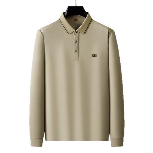 【DWP】大依优型大码男士Polo衫翻领长袖T恤秋季新款商务休闲百搭男士加肥加大码男胖子简约舒适气质 商品图6
