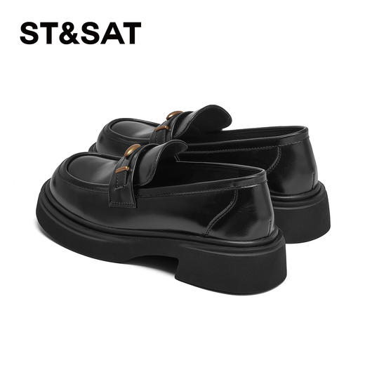 星期六街头风复古金扣厚底乐福鞋SSD3111CDH 商品图8