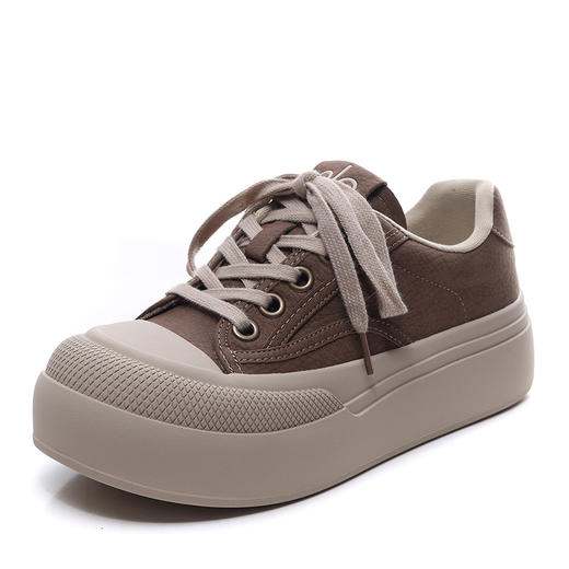 FR 85050透气圆头厚底休闲板鞋一脚蹬 商品图4