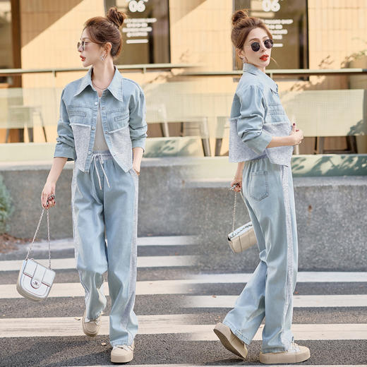 时尚韩版，牛仔休闲两件套HR- LXY2501 商品图3