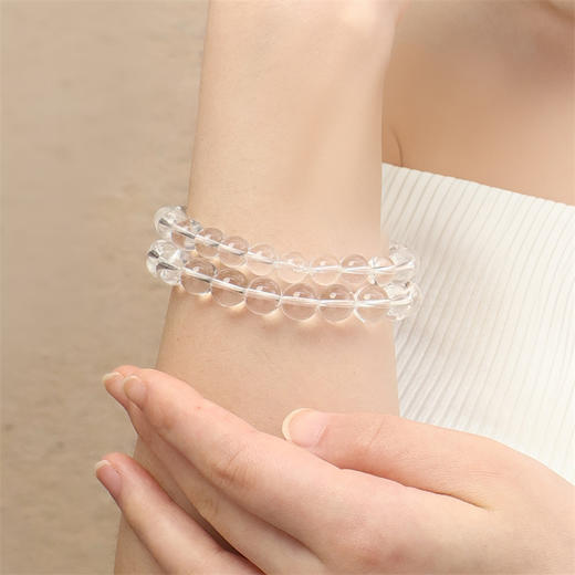 白水晶手链 水晶手串叠戴晶石手链女士礼物MEMORA诗普琳CB207509一口价 商品图2