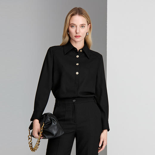 EITIE爱特爱直筒宽松版型通勤时尚衬衣8409104 商品图2