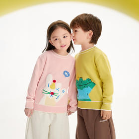 巴拉巴拉童装儿童毛衣男童女童套头毛衫秋冬新款卡通宝宝衣服