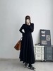 【孤品捡漏】（面料超舒服）G144黑色94.9%粘纤莫代尔大裙摆半高领连衣裙-喜出 商品缩略图2