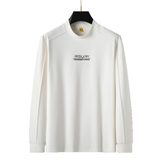 【DG】大依优型大码男士长袖T恤半高领打底衫简约时尚潮秋季新款加肥加大码休闲半高领长袖打底衫商务300斤 商品图6