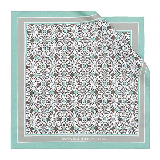 桑蚕丝 双面印花小方巾-欢乐颂 商品图2