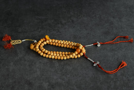 六道木蜜蜡编绳念珠 商品图2