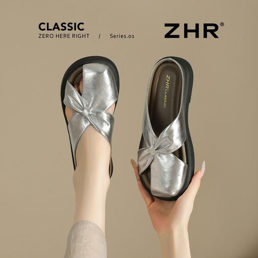 ZHR则则蝴蝶结包头拖鞋女外出夏季时尚百搭超软凉拖鞋女休闲网红 商品图7