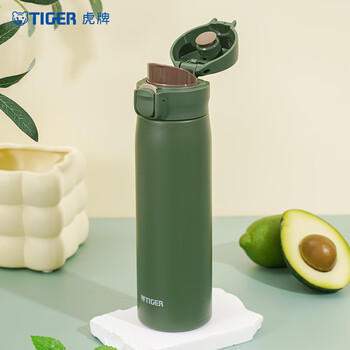 虎牌（TIGER）保温杯小清新风便携弹盖男女水杯MKR-W050-GRT橄榄绿500ML 商品图5