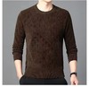 【孤品捡漏】G54男款咖色雪尼尔加绒圆领针织衫-喜出 商品缩略图0