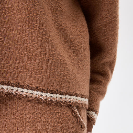 羊绒手钩V领长袖女套衫  SJF97W351N 商品图4