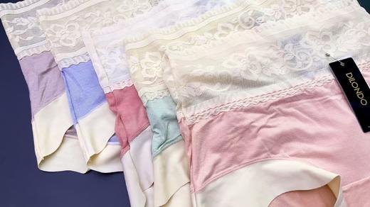 迪兰多莫代尔蕾丝中高腰内裤柔软舒适透气1295099 商品图1