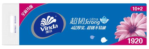 【俊客小店·自提商品】【俊客小店·自提商品】维达超韧无芯卷纸12卷4层 1920gV4166 商品图0