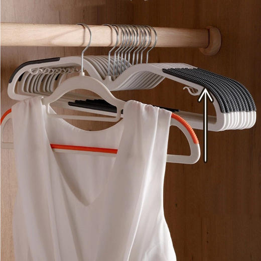 DlerLamm短颈衣架30支装|防滑设计不易掉落，抬高设计节省衣柜空间，长裙/长裤不折叠 商品图2