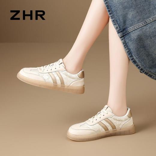 ZHR则则水晶底超软板鞋平底柔软小白鞋2025秋季百搭运动休闲鞋女 商品图4