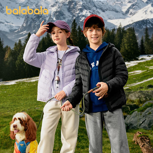 巴拉巴拉儿童羽绒服男童女童宝宝童装连帽保暖舒适户外三防冬季潮 商品图0