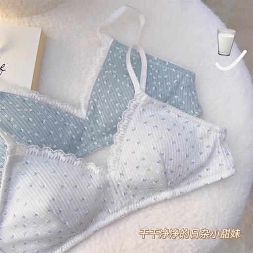 【GZ】无忧购49元2件韩系内衣小胸聚拢学生少女薄款文胸内裤套装（截单后3-5天发货) 商品图2
