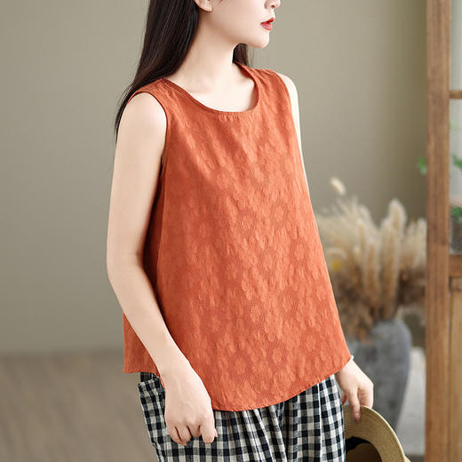 GYH 6191简约棉提花舒适简约背心小衫 商品图3