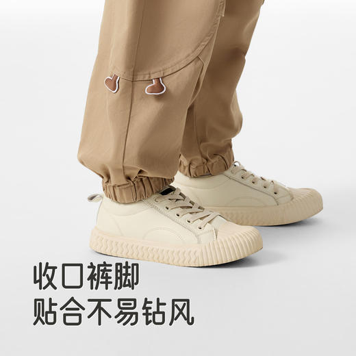 英氏儿童长裤春秋男童宽松工装裤纯色百搭中大童休闲直筒工装裤 商品图2