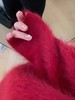 【孤品捡漏】G61-1大红仿水貂毛针织软糯毛衣-喜出 商品缩略图1