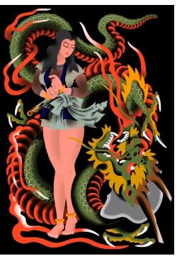 啲叻丨新世界武者龙王丸(K3版画) 商品图0