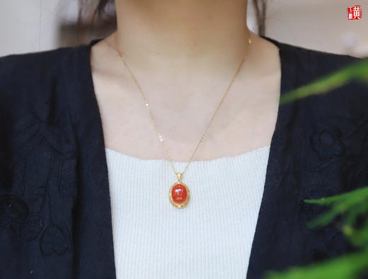 南红樱桃红【凤绕花开】套装，925银镶 商品图7