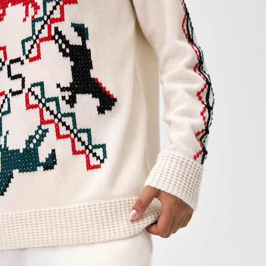 手工哈尼绣羊绒套衫  SJF97W239N 商品图10