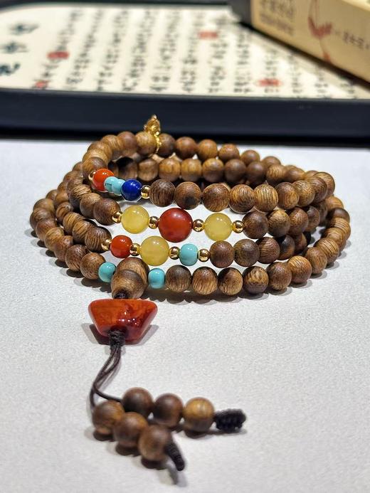 原创手工串制佛珠108粒奇楠沉香老山檀香佛珠念珠男女通用款 商品图1