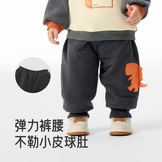 英氏儿童裤子秋冬保暖男宝屁屁裤小童外出防寒束脚裤加厚冬季裤子 商品图1