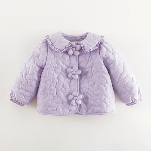 马克珍妮女童花朵绗棉翻领外套2025年秋装新款551600 商品图3