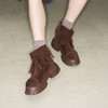 lost in echo2025早秋新款仿麂皮波西米亚风流苏厚底碎石底短靴子 商品缩略图3
