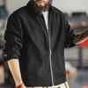 马登工装美式教练夹克翻领痞帅硬挺重磅短款黑色廓形纯棉外套男秋 商品缩略图3