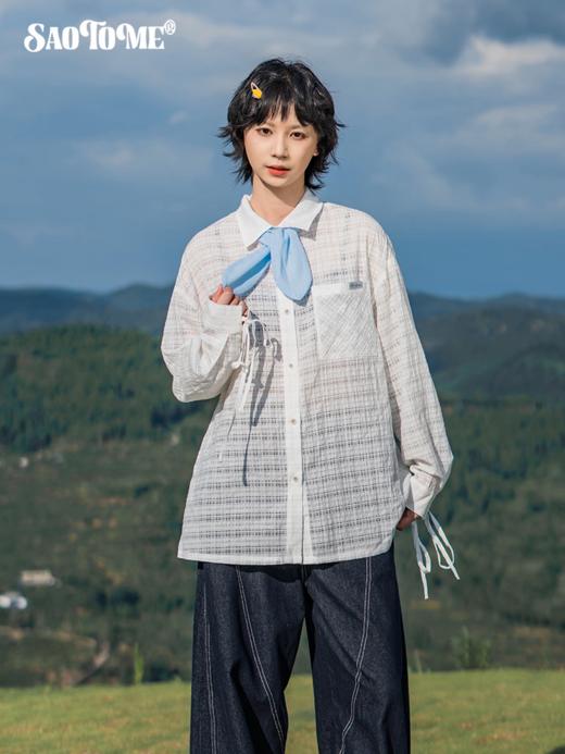 早乙女惠子saotome/STMCS13938/网纱格纹衬衫 商品图1