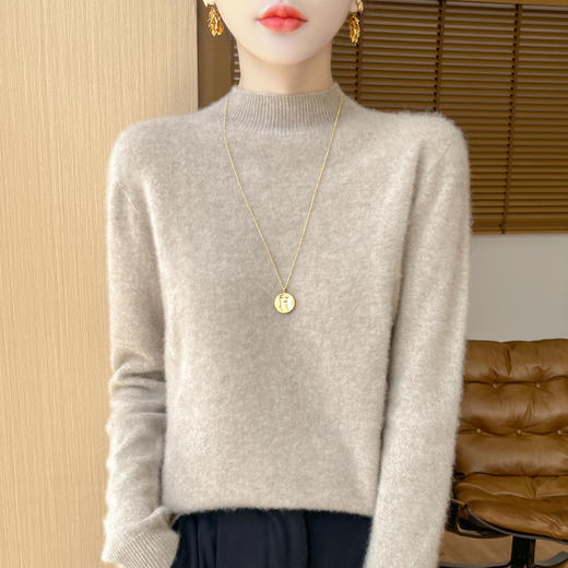 任选2件-30元【果壳自检100%羊毛】衣本素 半高领纯色百搭【无缝一体一线成衣】100%羊毛衫 商品图7