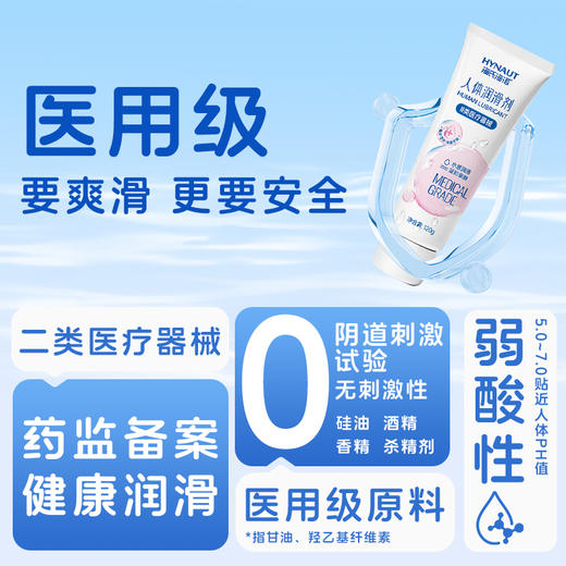 海氏海诺 人体润滑剂120g 医用润滑油剂夫妻房事用品私处欲望增强水医用滋润正品免洗 商品图1